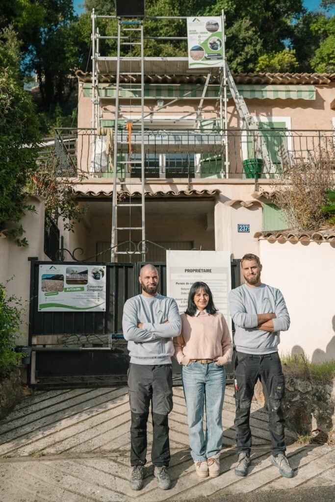 L'équipe sur le chantier